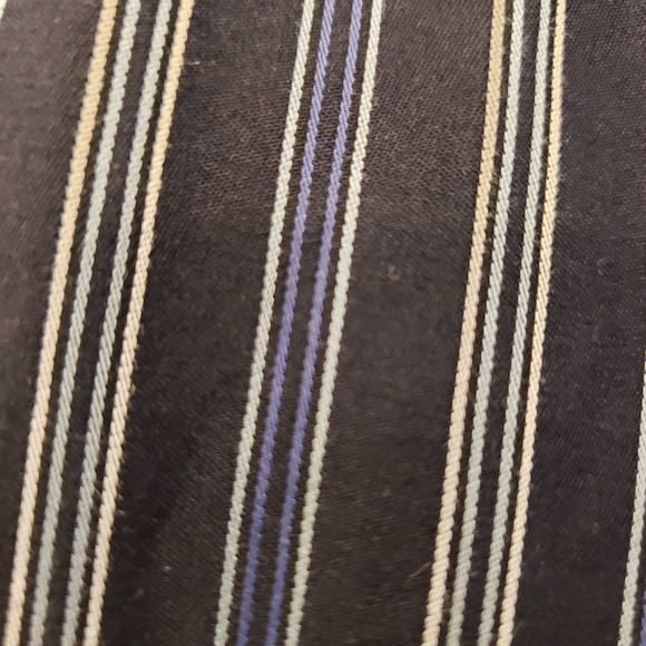 Ermenegildo Zegna Dress Shirt Mens Large Navy Striped Made In Italy $880 MSRP - Picture 4 of 9